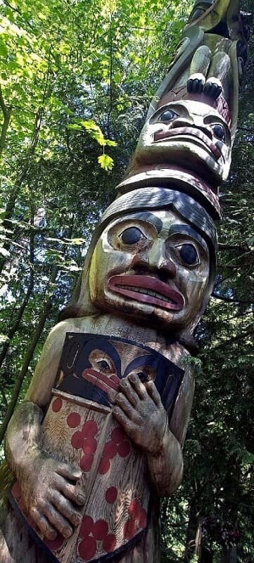 Indians totem in Canada