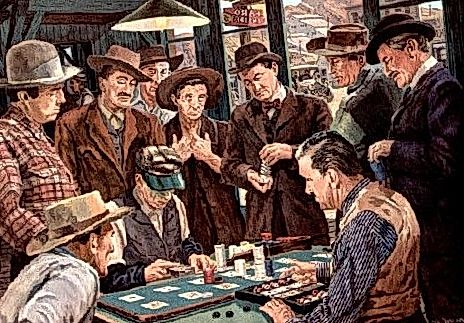 Mans gaming poker in Canada 1892